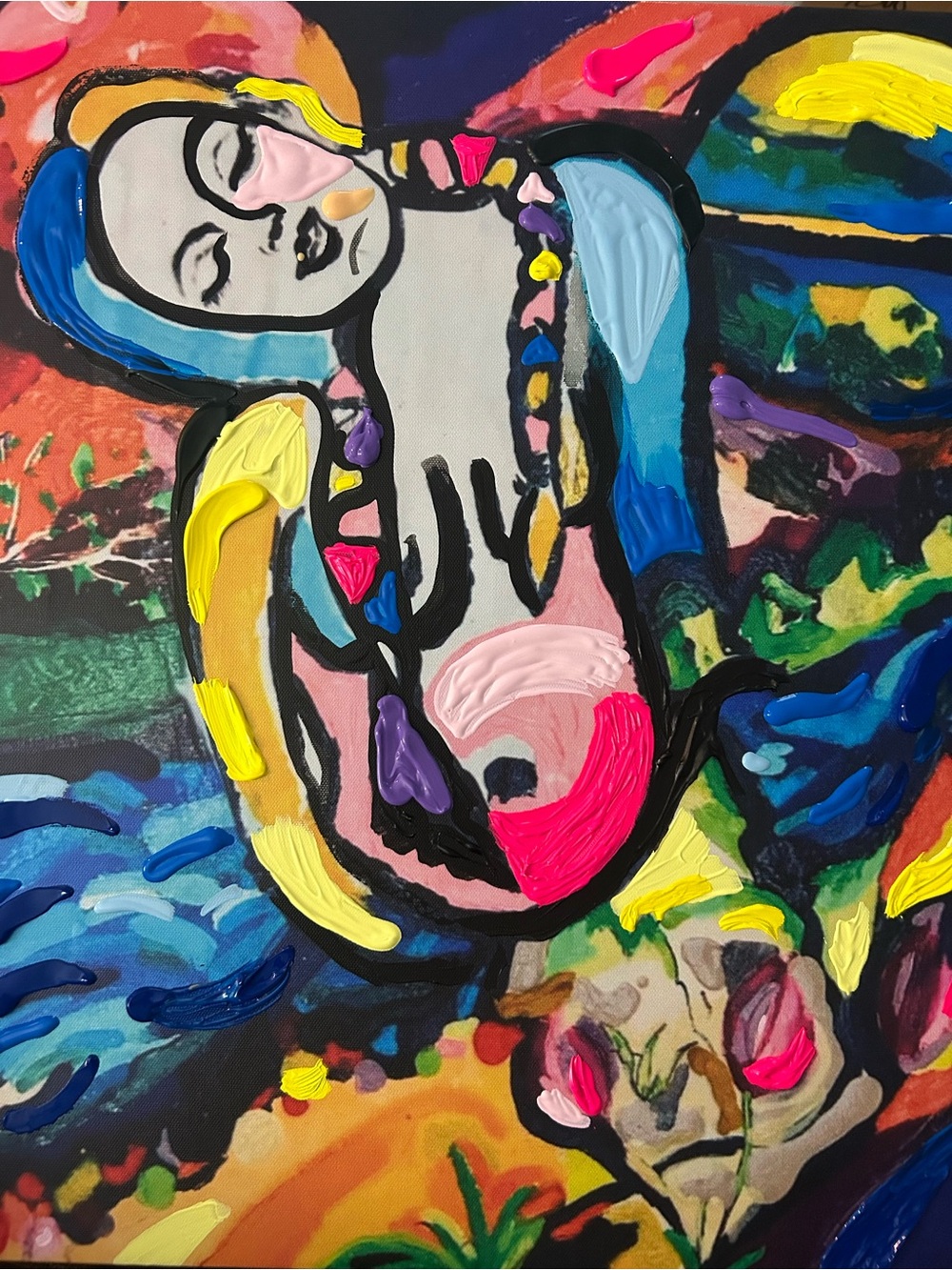 “Expecting a Miracle”Vibrant Multicolor Abstract Home Canvas Art- Addie Wuensch